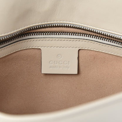 Gucci Calfskin Matelasse Small GG Marmont Shoulder Bag White 6 of 11