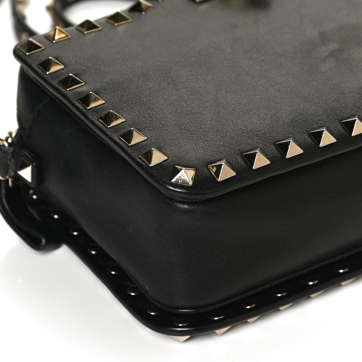 Valentino Garavani Vitello Rockstud Flip Lock Camera Crossbody Bag Black 12 of 12