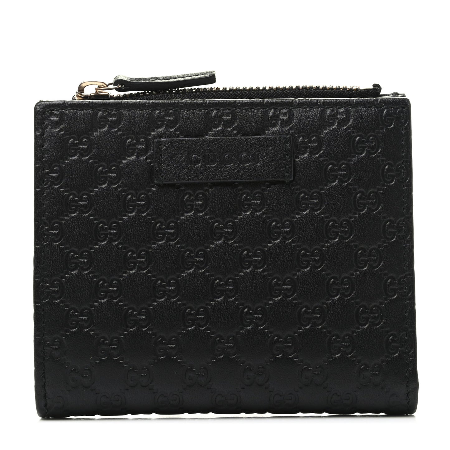 Microguccissima Snap Bi-Fold Wallet Black