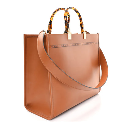 Fendi Vitello King Plexiglass Medium Fendi Sunshine Shopper Tote Cuoio 3 of 9