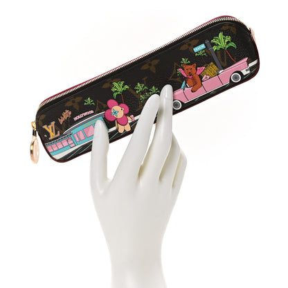 Louis Vuitton Monogram 2021 Christmas Animation Hollywood Elizabeth Pencil Pouch Coquelicot 2 of 10
