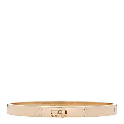 Hermes 18K Yellow Gold Diamond PM Kelly Bracelet ST 1 of 4