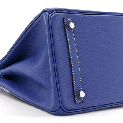 Hermes Epsom Candy Birkin 30 Bleu Electrique Mykonos 10 of 14