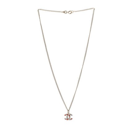 Chanel Crystal CC Necklace Gold Multicolor 3 of 5