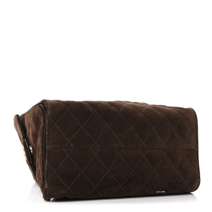Chanel Suede Quilted Small Chanel 25 Handbag Dark Brown 4 of 11