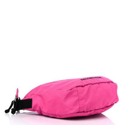 Balenciaga Nylon Wheel Logo Sling Bag Fluo Pink 4 of 10