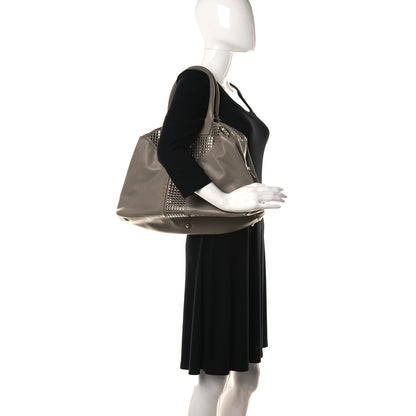 Saint Laurent Calfskin Studded Easy Sac Taupe 2 of 14