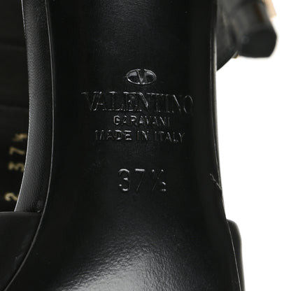Valentino Garavani Calfskin Roman Stud Ankle Strap 100mm Pumps 37.5 Black 8 of 8