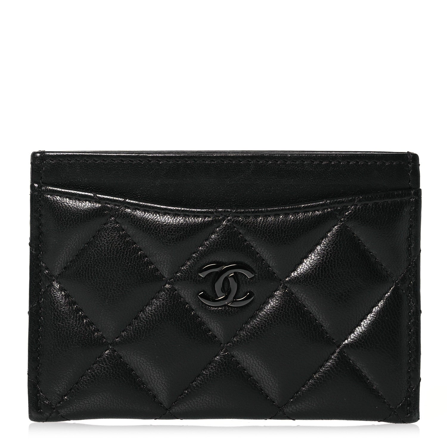 Chanel Lambskin Quilted Card Holder So Black 1 of 13