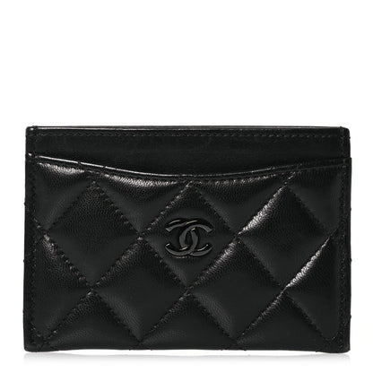 Chanel Lambskin Quilted Card Holder So Black 1 of 13