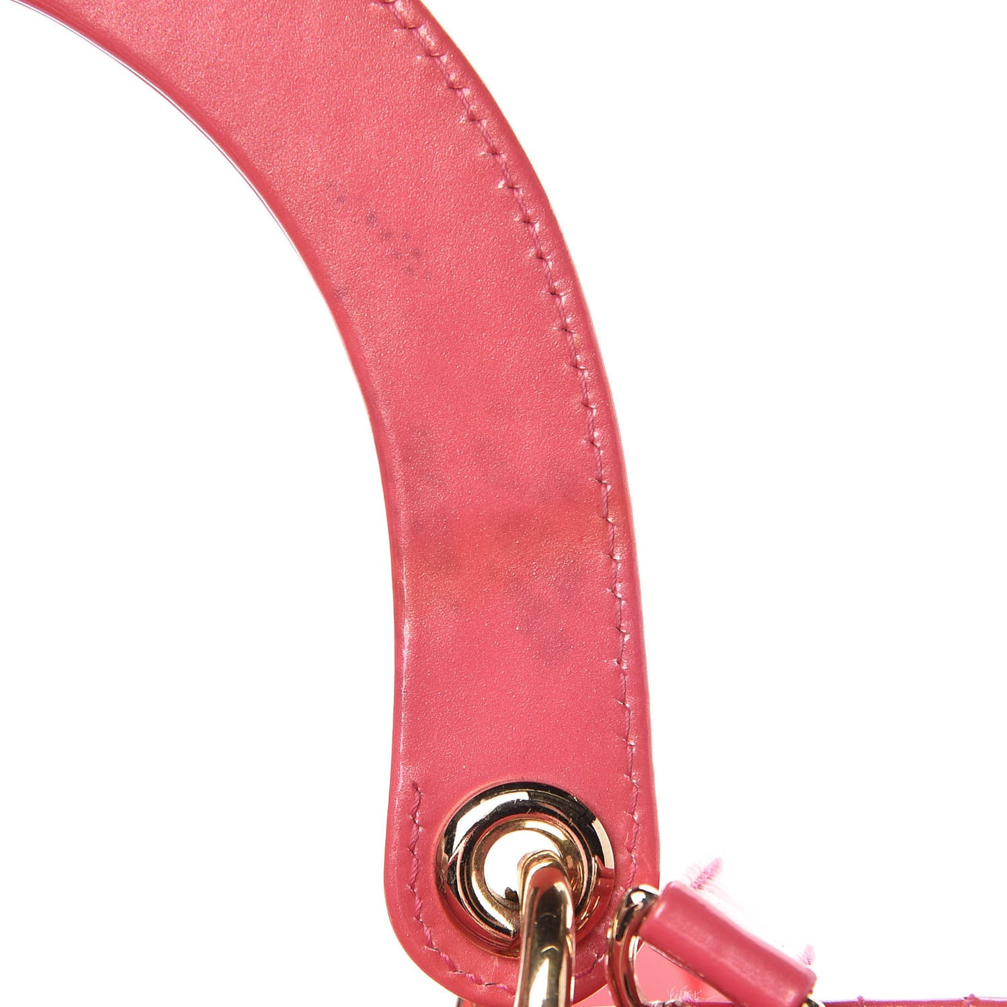 Patent Cannage Medium Lady Dior Pink