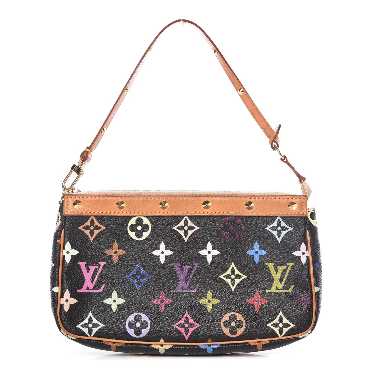 Monogram Multicolor Pochette Accessories Black