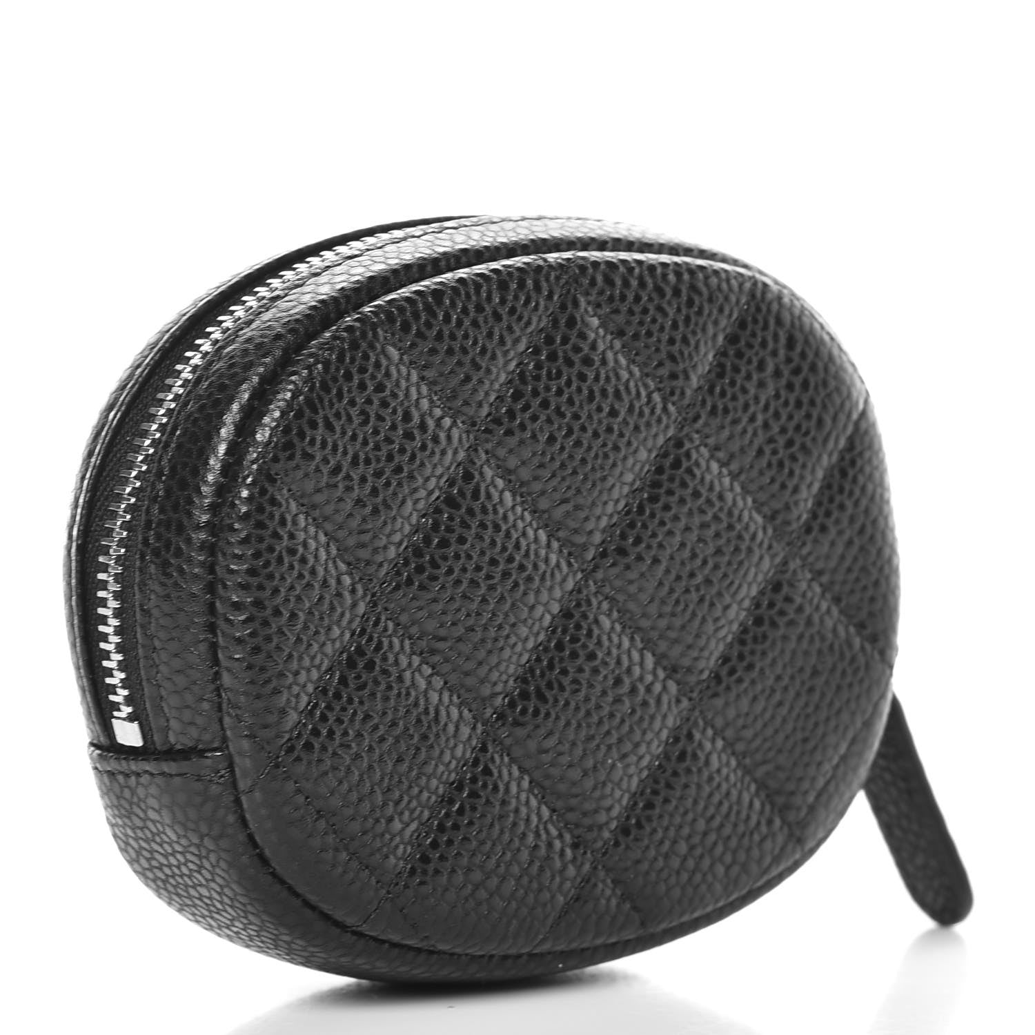 Chanel Caviar Quilted Zip Around Classic Coin Purse Black 3 of 10
