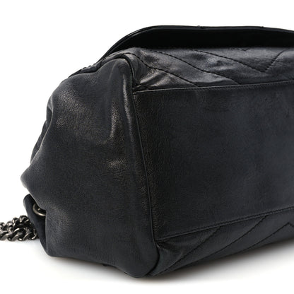 Saint Laurent Vintage Lambskin Chevron Monogram Medium Nolita Black 11 of 13