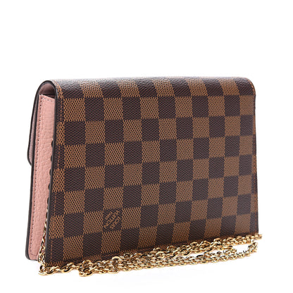 Louis Vuitton Damier Ebene Croisette Chain Wallet Magnolia 2 of 7
