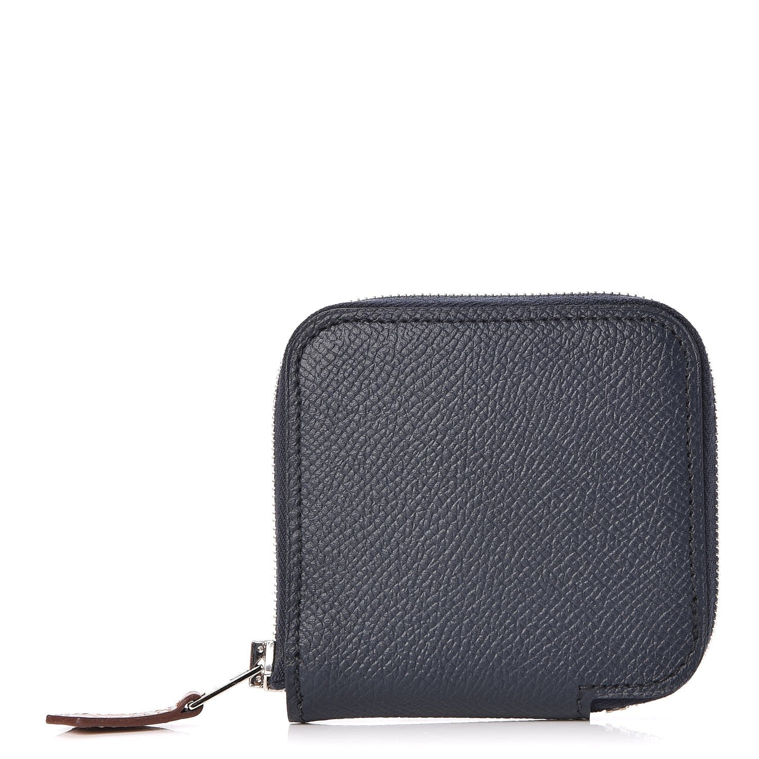 Hermes Epsom Silk'in Coin Purse Bleu Indigo 1 of 7