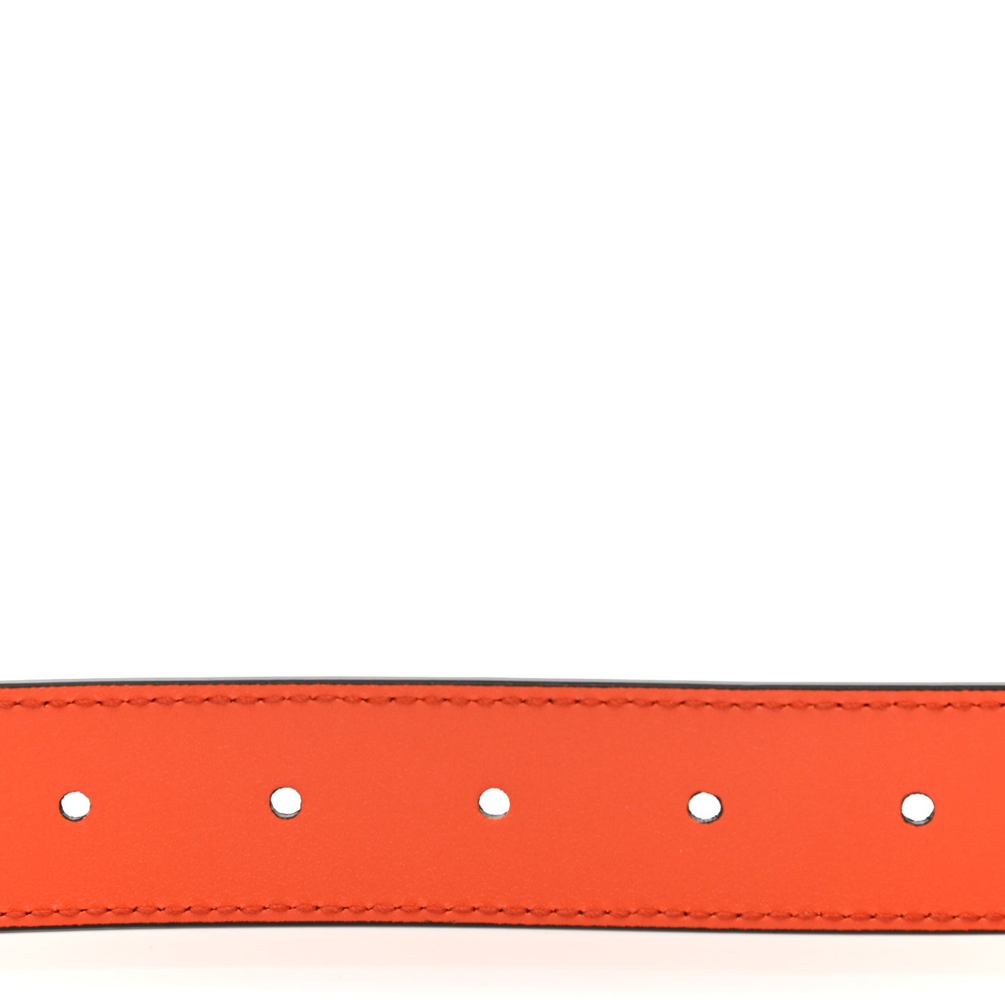 Azalea Calfskin Enamel Monochrome Double G 30mm Belt 85 34 Deep Orange