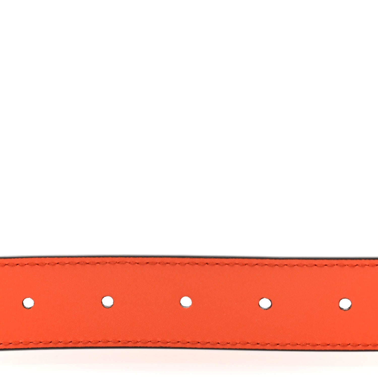 Gucci Azalea Calfskin Enamel Monochrome Double G 30mm Belt 85 34 Deep Orange 3 of 6