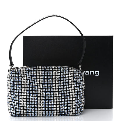 Alexander Wang Mesh Crystal Rhinestone Mini Heiress Pouch Blue Light 10 of 10