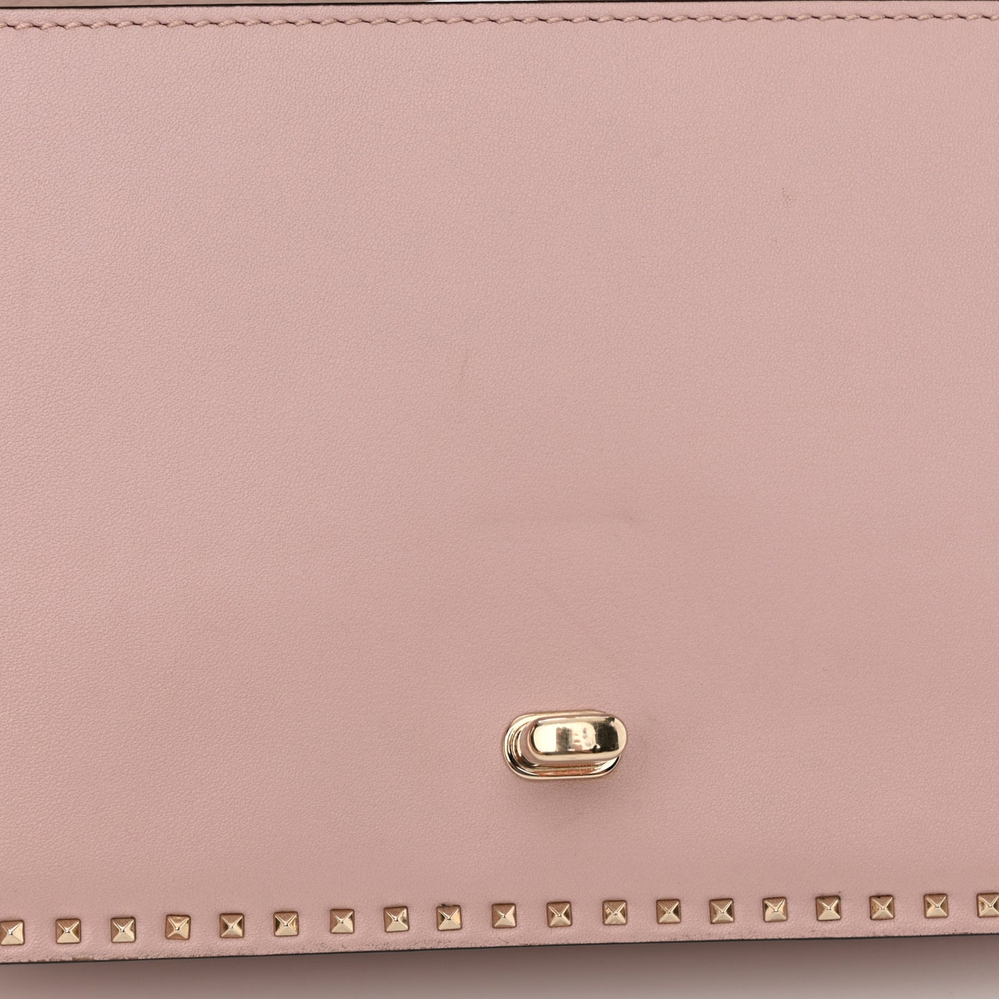 Vitello Rockstud Cabana Shoulder Bag Water Rose
