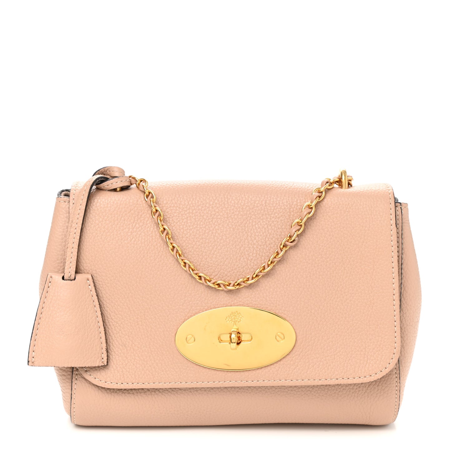 Small Classic Grain Calfskin Small Lily Flap Light Salmon