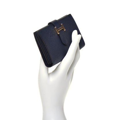 Hermes Epsom Bearn Card Holder Wallet Bleu Indigo 2 of 6