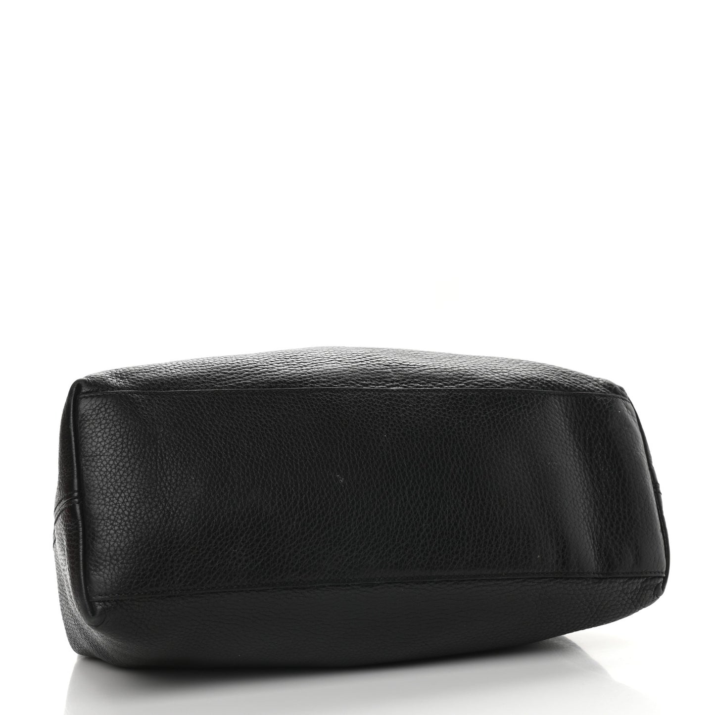 Pebbled Calfskin Medium Soho Chain Shoulder Bag Black