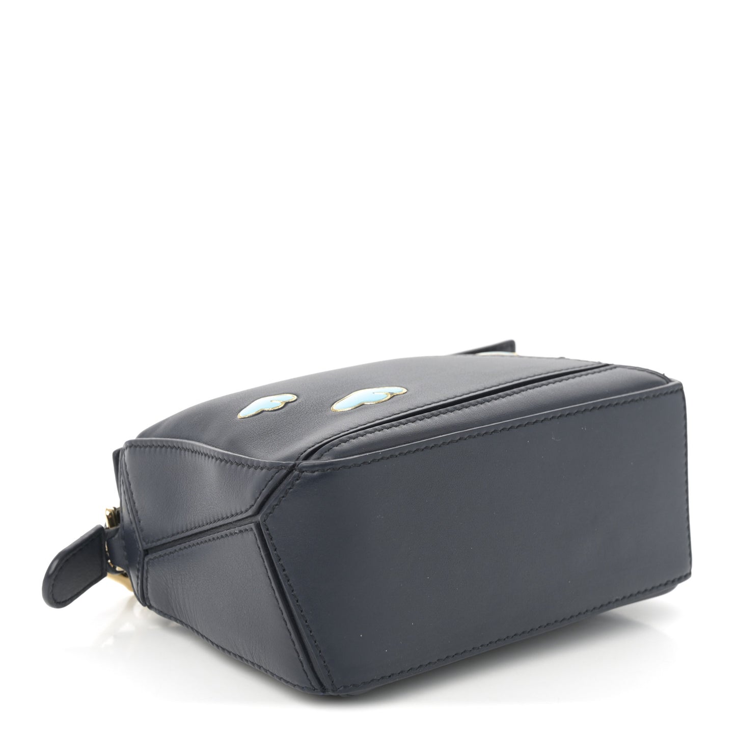 Calfskin New Year Mini Puzzle Bag Dark Ink