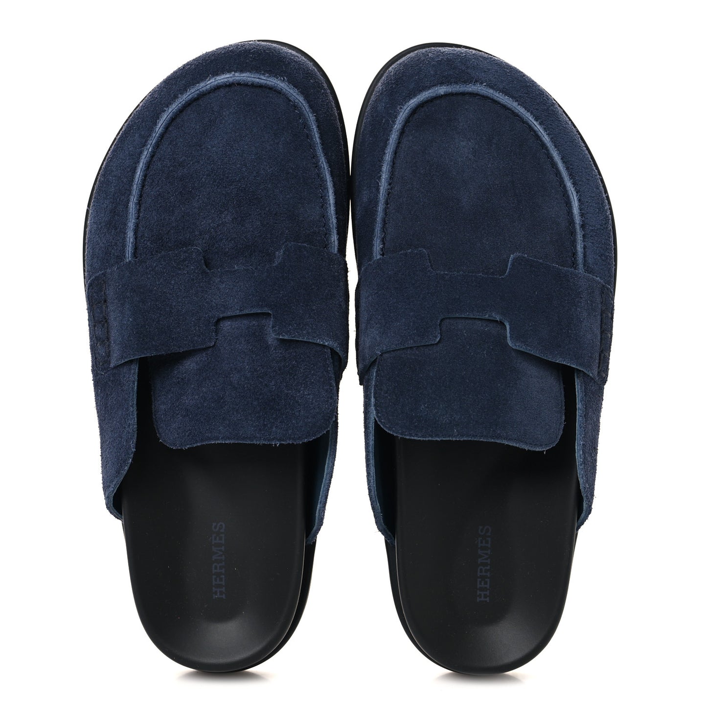 Suede Calfskin Mens Go Mules 40 Bleu Celeste