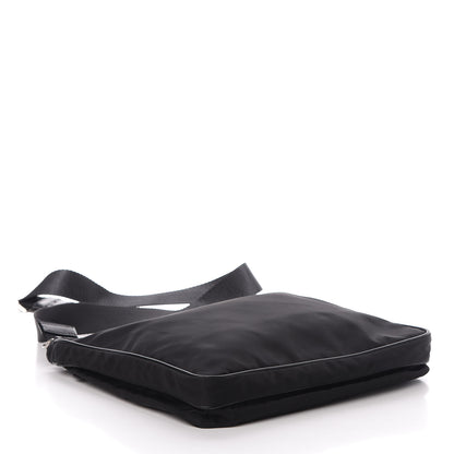Prada Nylon Flat Messenger Bag Black 4 of 9