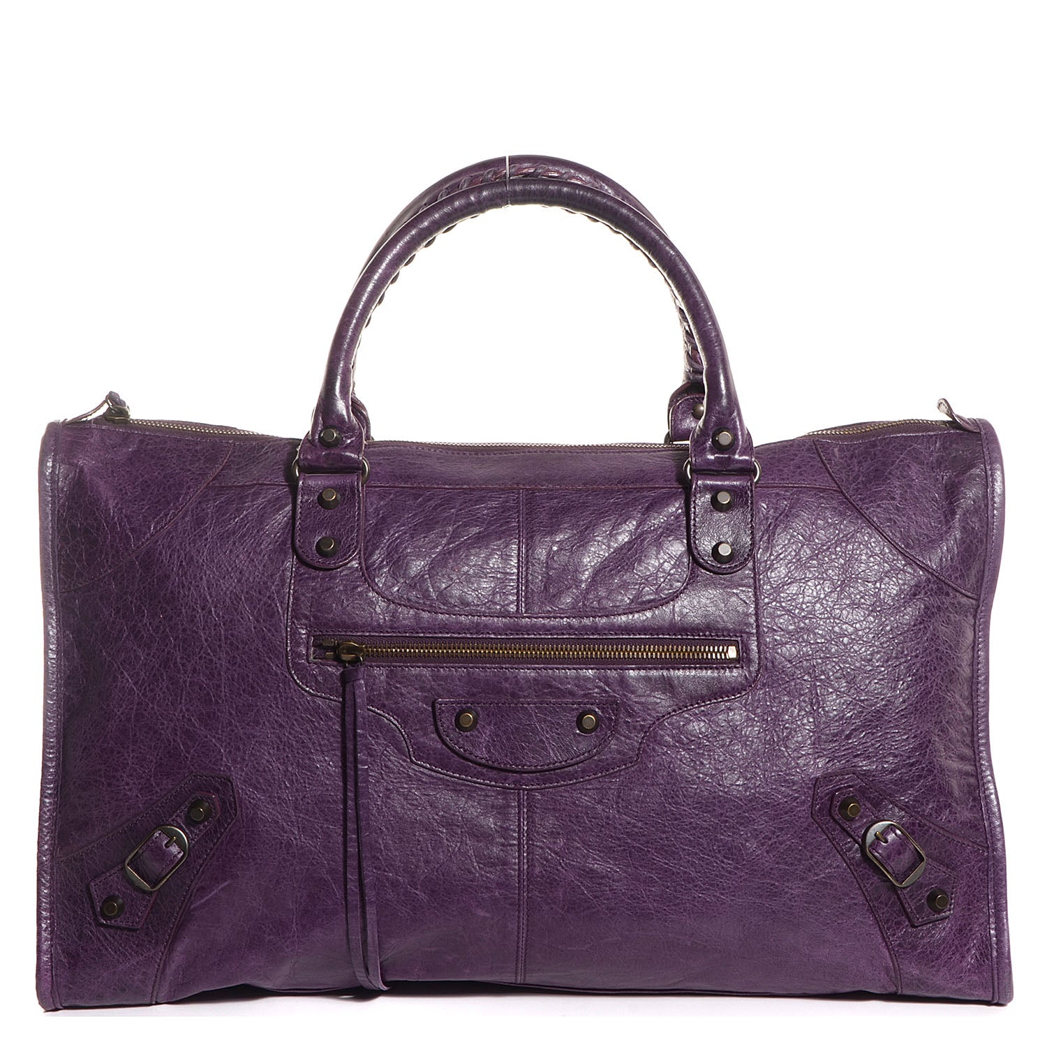 Balenciaga Agneau Classic Hardware Work Raisin 1 of 11