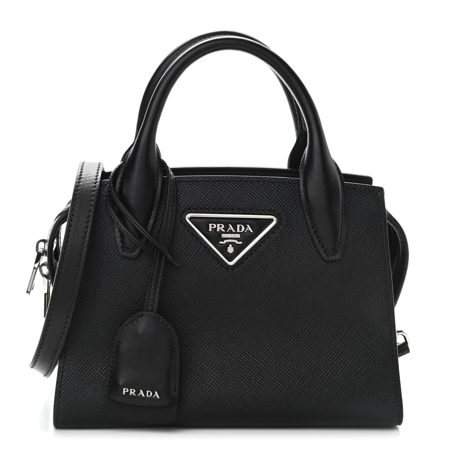 Saffiano Cuir Calfskin Small Kristen Black