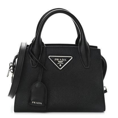 Prada Saffiano Cuir Calfskin Small Kristen Black 1 of 8