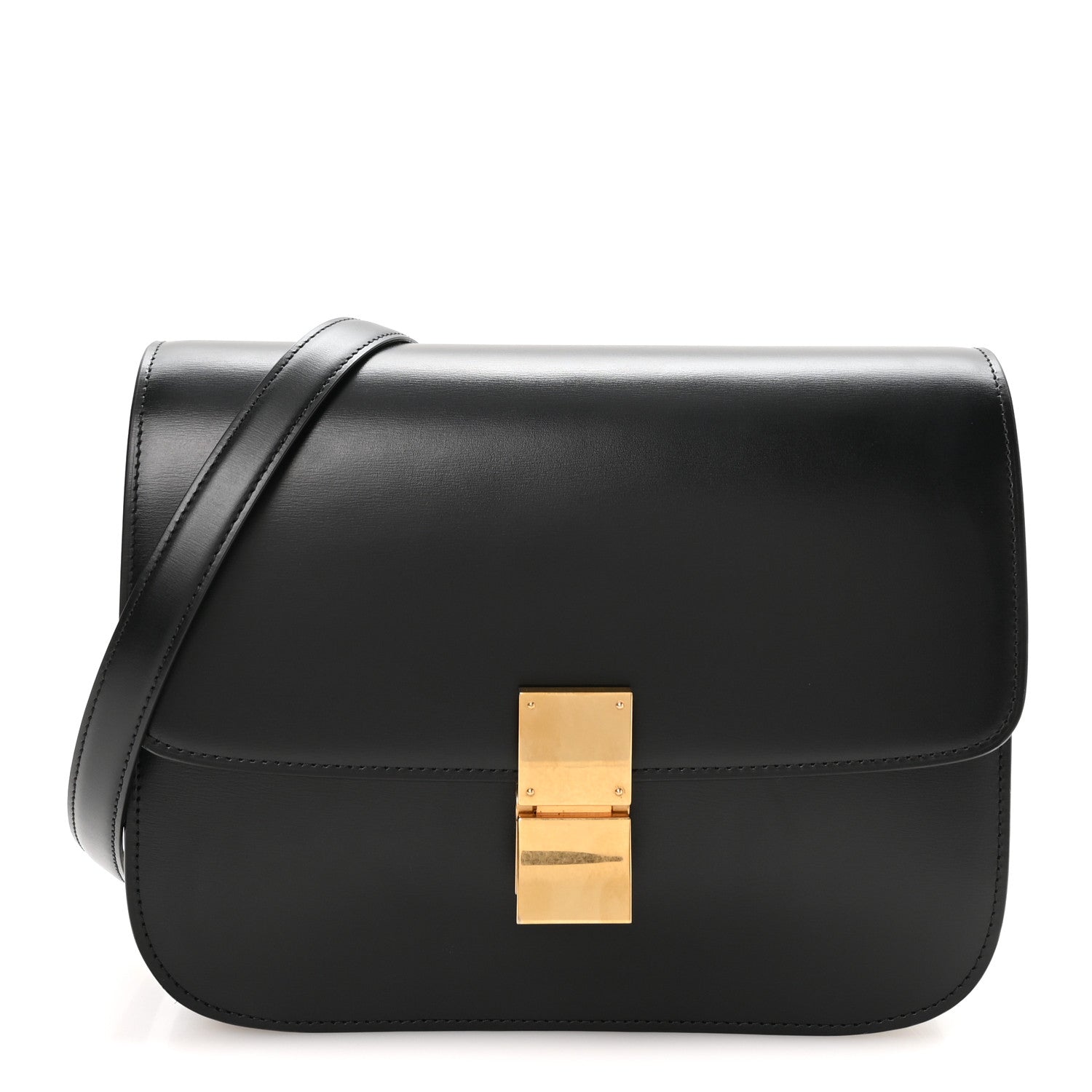 Celine Box Calfskin Medium Classic Box Flap Bag Black 1 of 11
