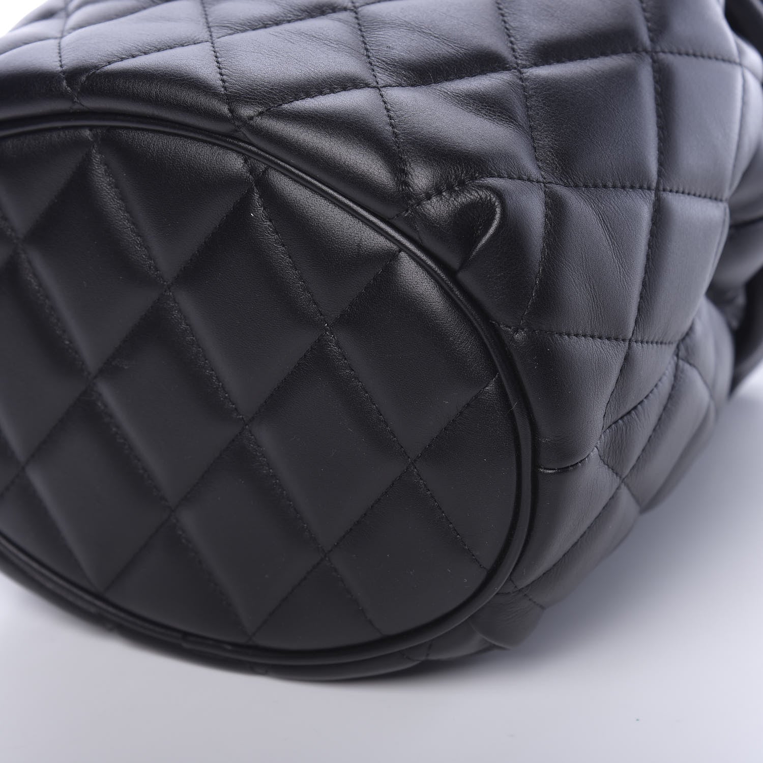 Balenciaga Nappa Calfskin Quilted Touch B Bucket Bag Black 9 of 9