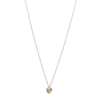 Tiffany 18K Yellow Gold Mini Heart Lock Pendant Necklace 1 of 7