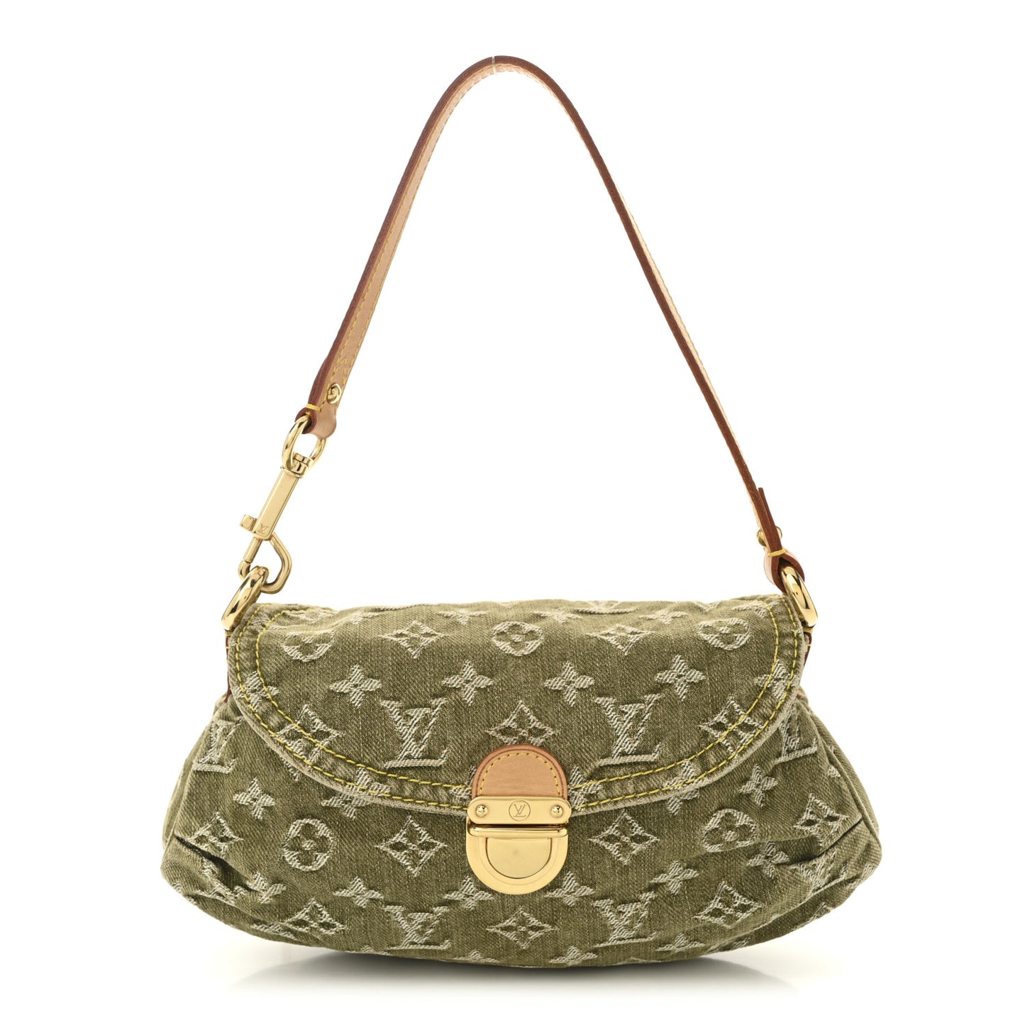 Monogram Denim Mini Pleaty Lichen