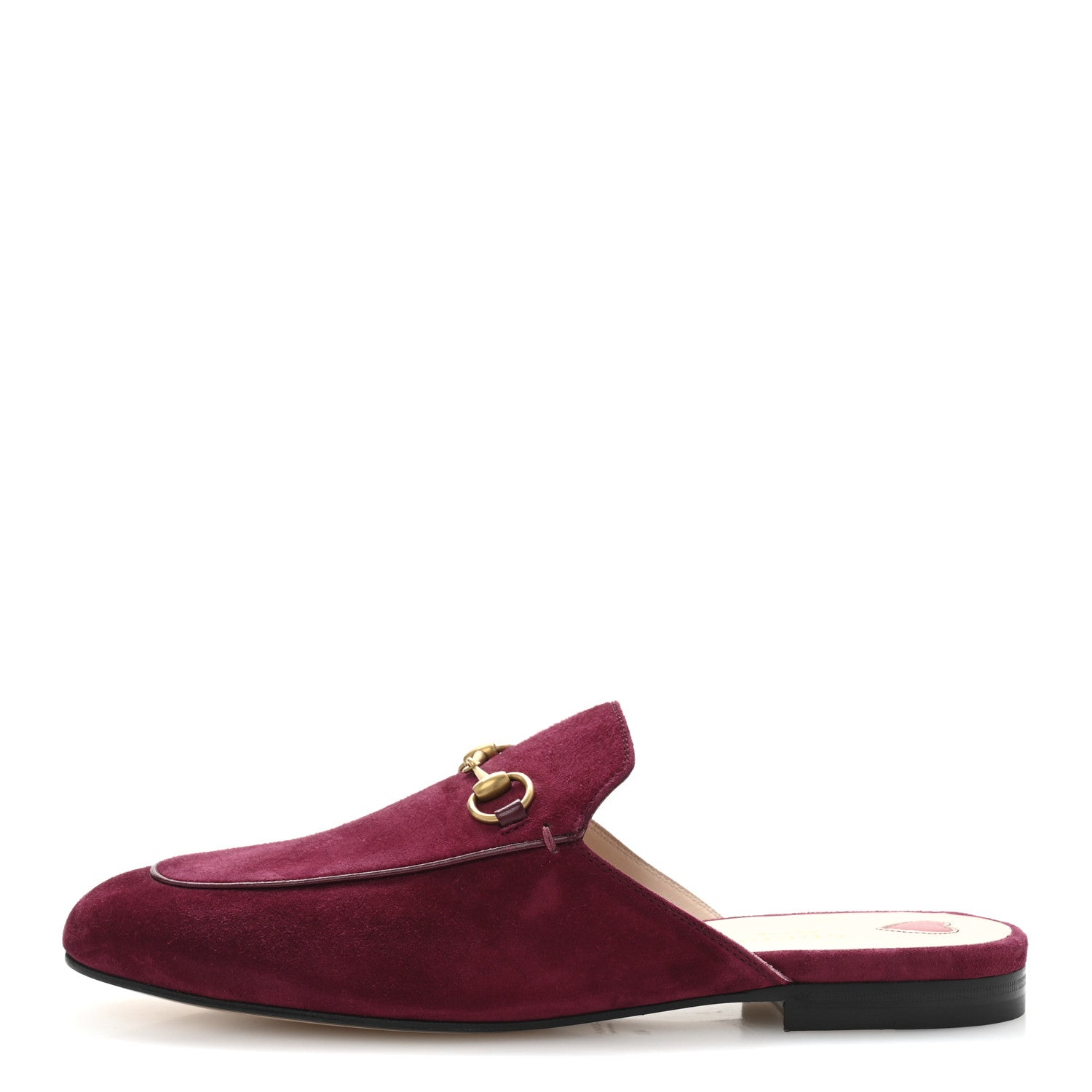 Gucci Suede Cachemire Malaga Kid Womens Princetown Slippers 40 Burgundy 1 of 9