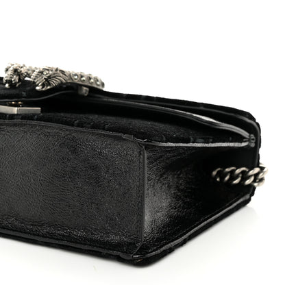 Gucci Velvet Skipper Crystal GG Monogram Small Dionysus Shoulder Bag Black Black Diamond 10 of 11