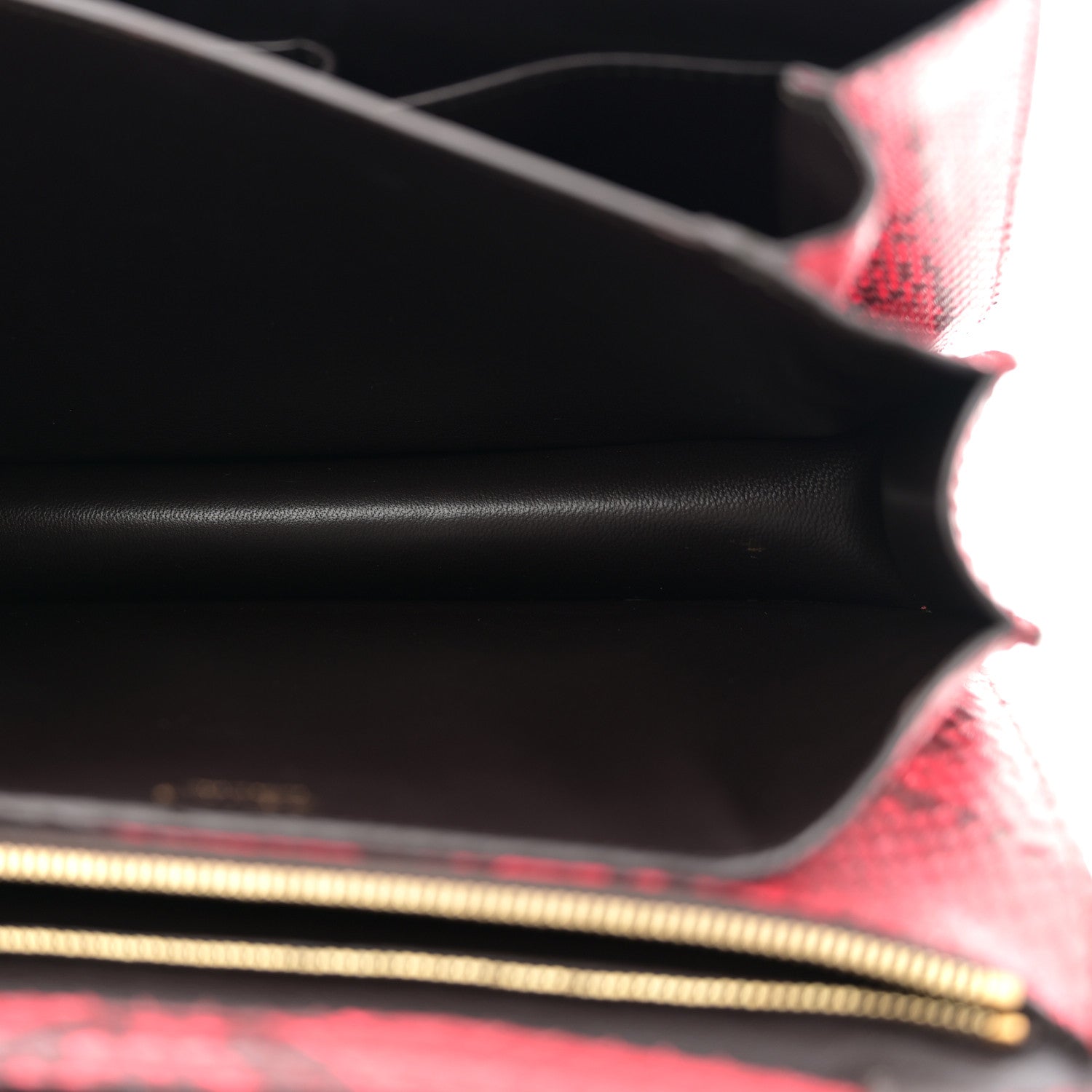 Celine Snakeskin Medium Classic Box Flap Red 5 of 12
