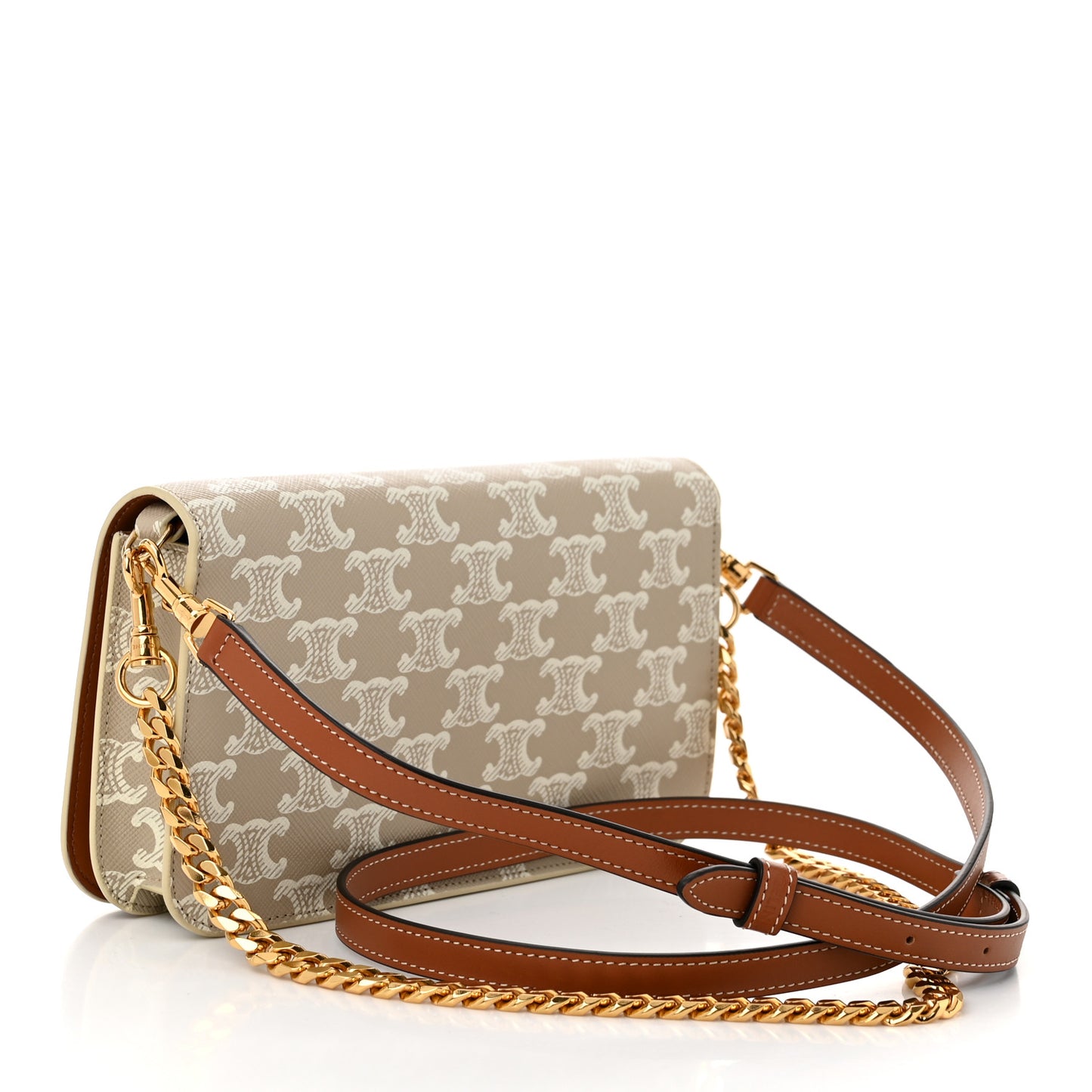 Canvas Calfskin Triomphe Multipochette Grege