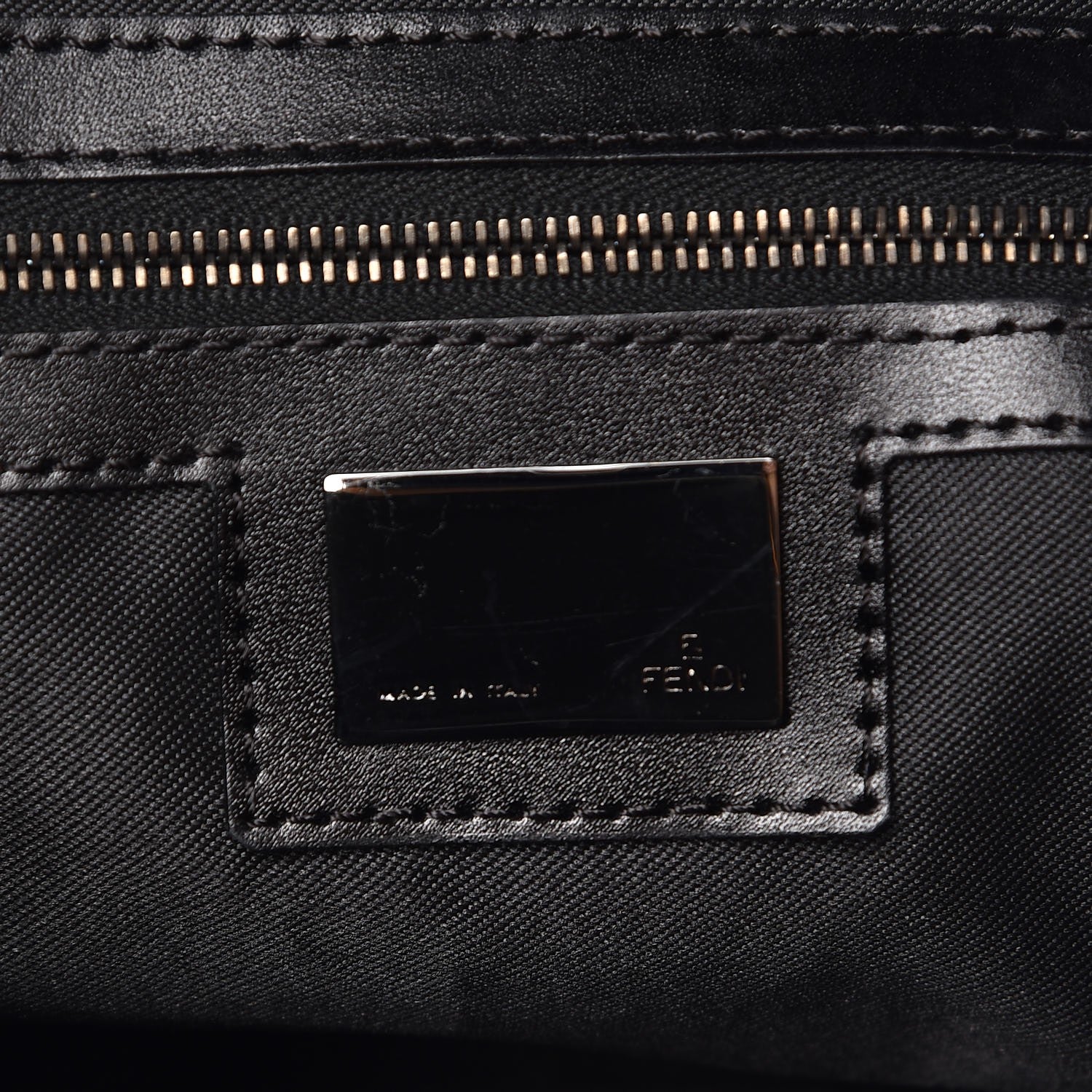 Fendi Zucchino Baguette Black 6 of 6