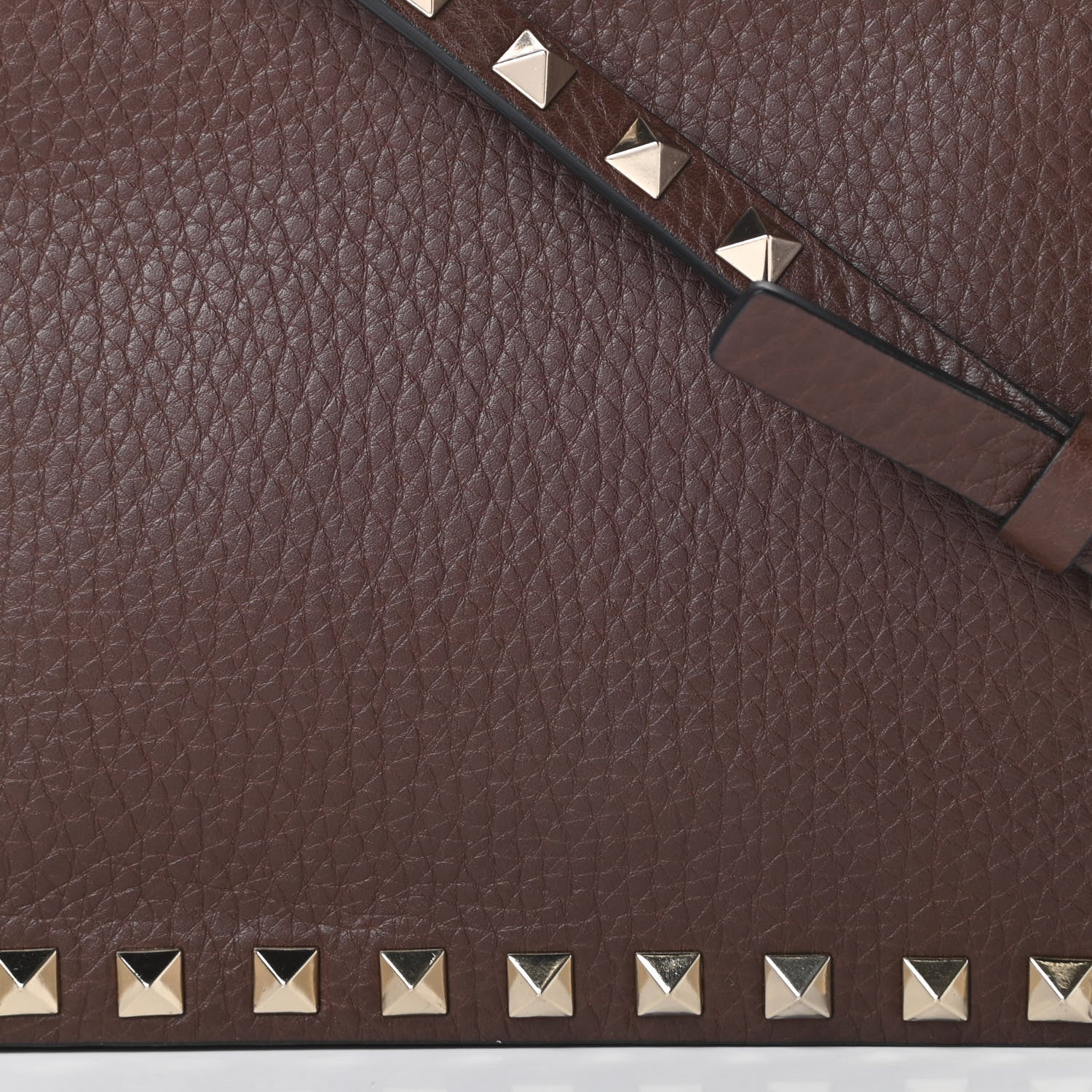 Valentino Garavani Pebbled Calfskin Rockstud Camera Crossbody Bag Cacao 8 of 10