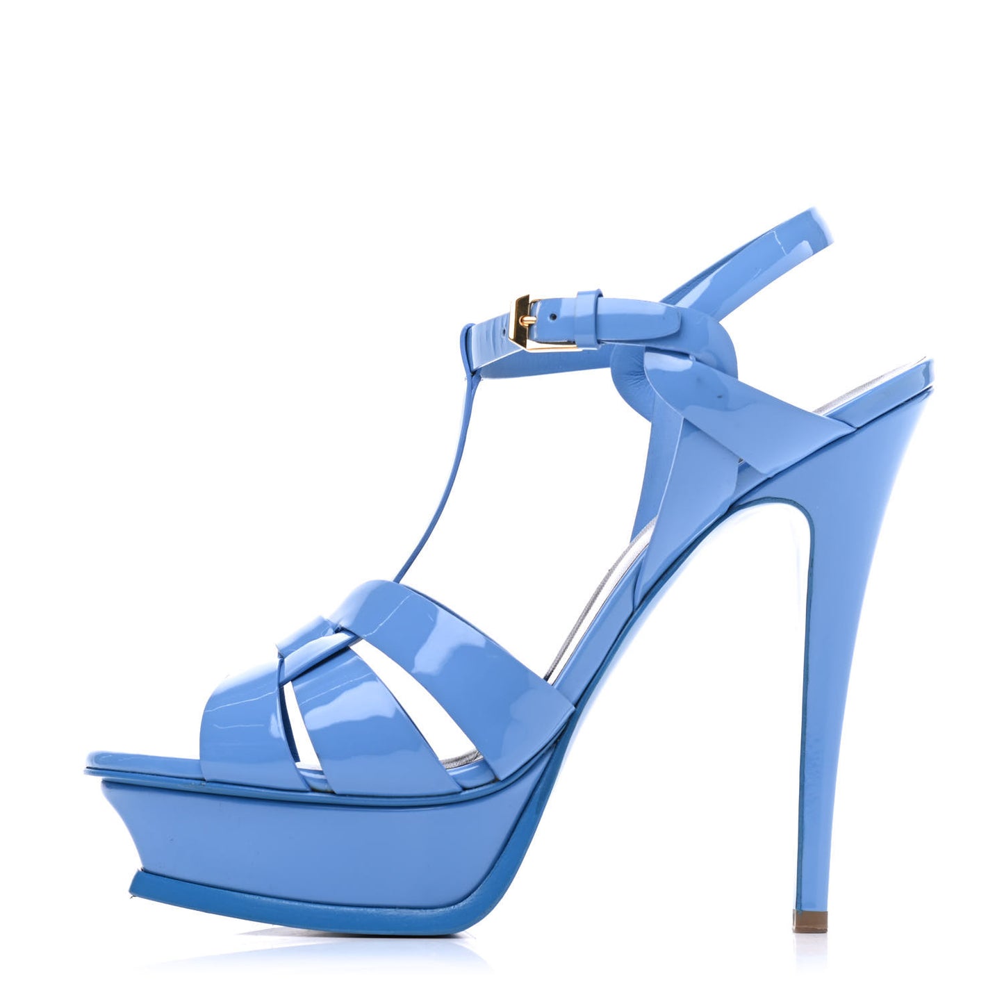 Patent Tribute 105 Platform Sandals 39.5 Bleu Clair