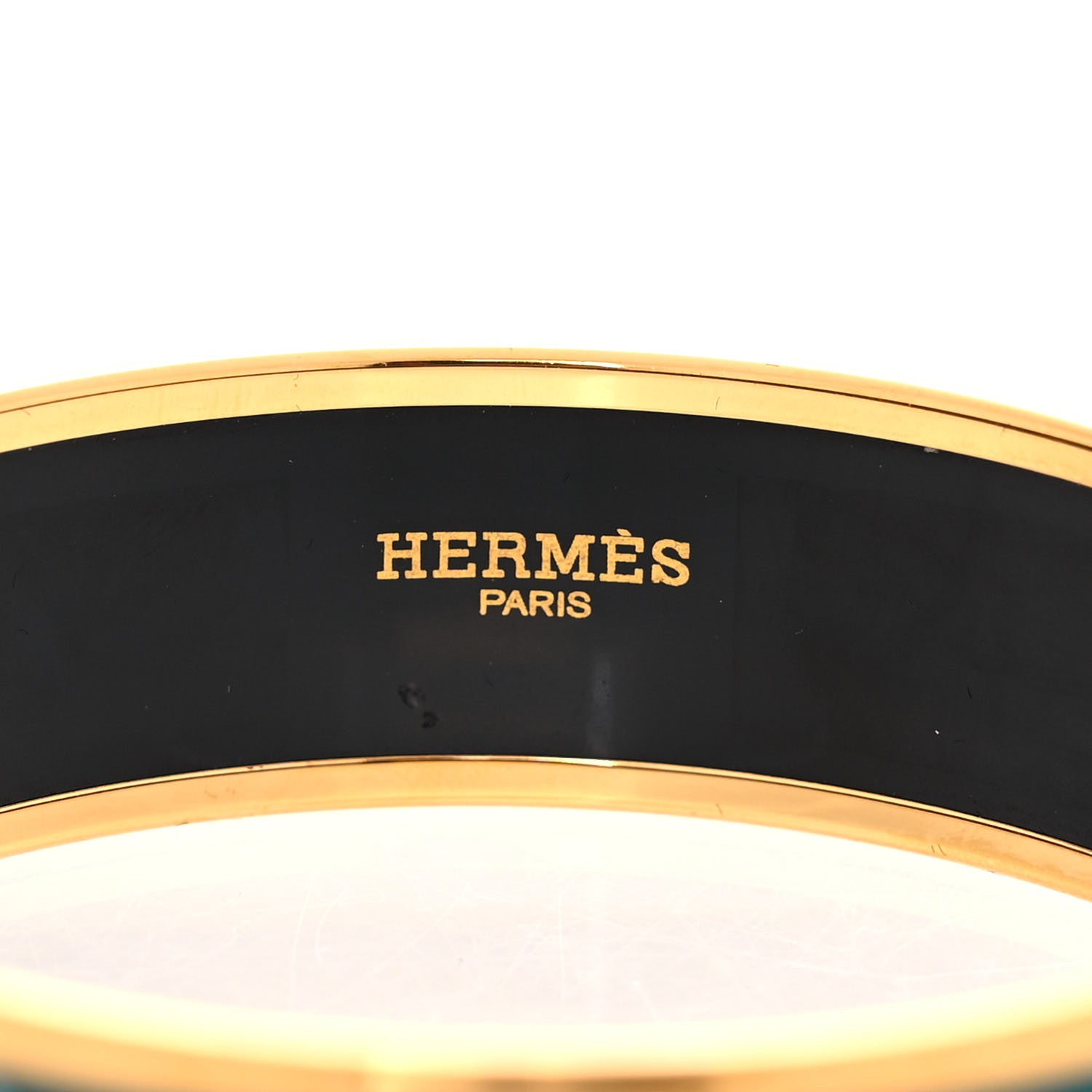 Hermes Enamel Printed Wide Clous en Trompe l'Oeil Bracelet 70 5 of 5