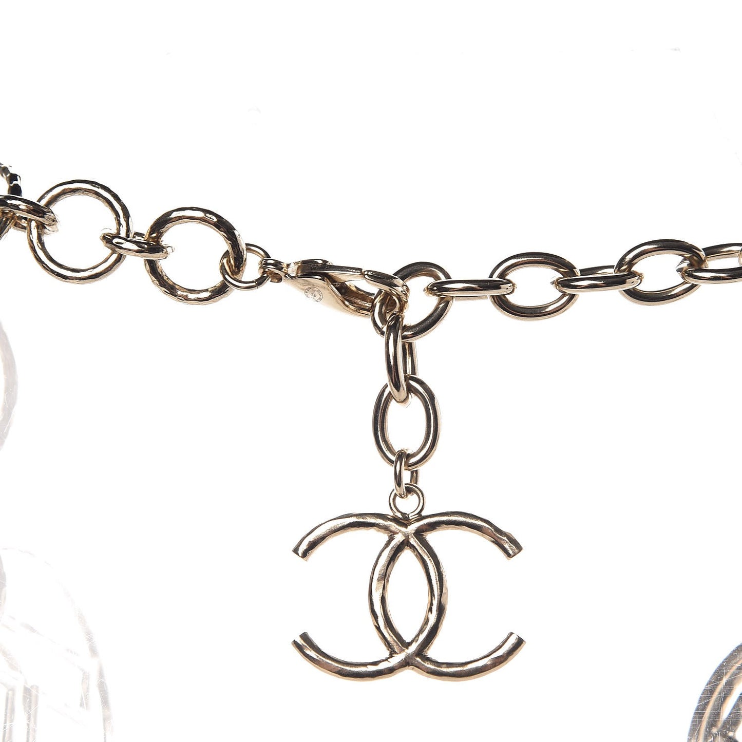 Hoop Cuba Logo Necklace Gold