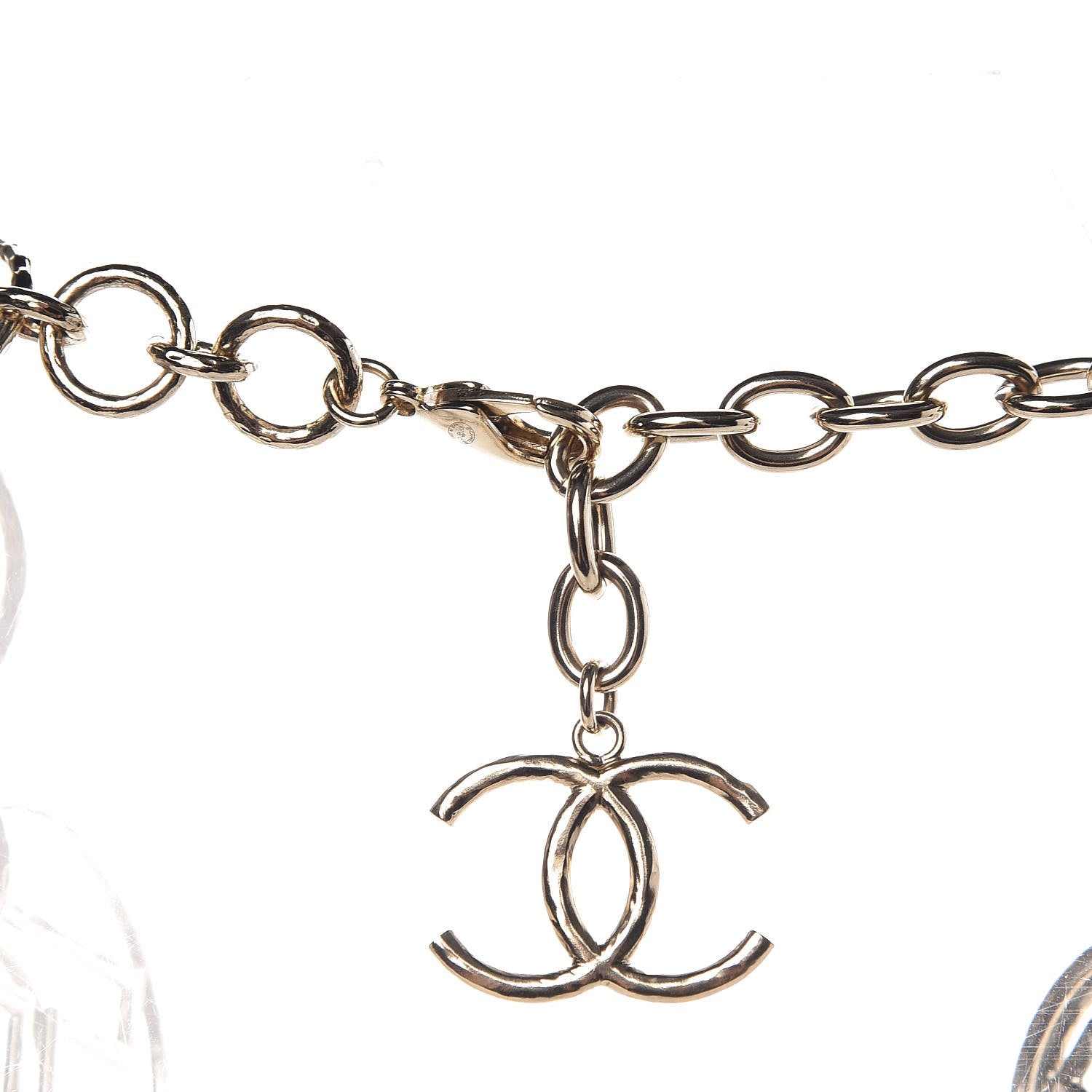 Chanel Hoop Cuba Logo Necklace Gold 3 of 3