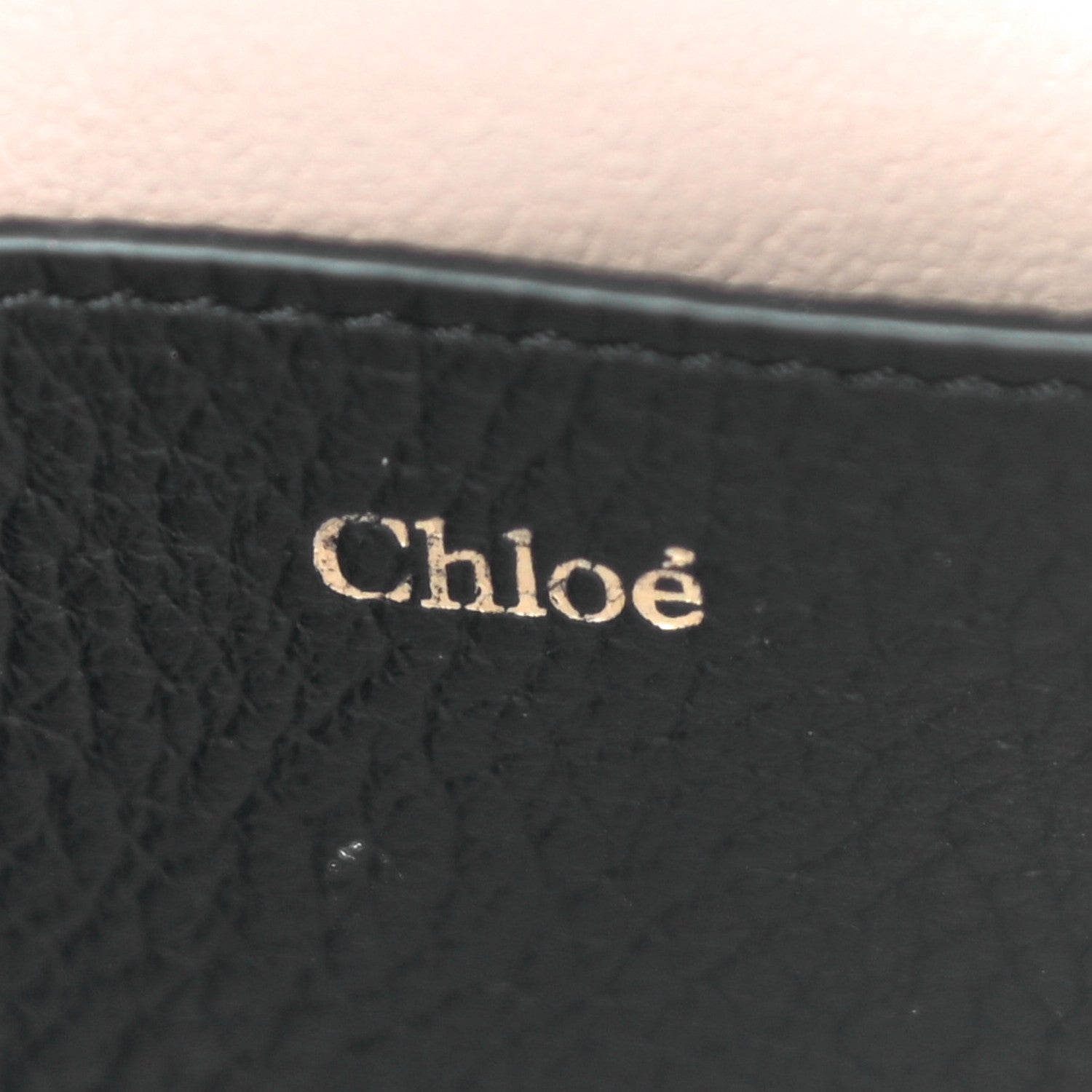 Chloe Grained Calfskin Alphabet Clutch Shoulder Bag Black 7 of 10