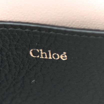Chloe Grained Calfskin Alphabet Clutch Shoulder Bag Black 7 of 10
