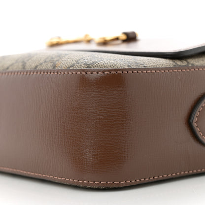 Gucci GG Supreme Monogram Small Horsebit 1955 Shoulder Bag Beige Brown Sugar 10 of 13